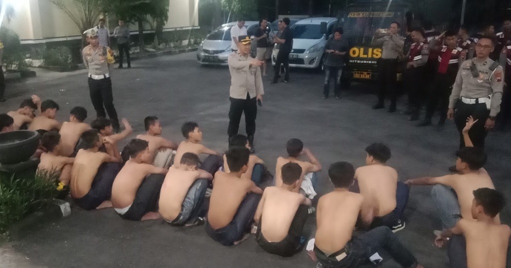 Cegah Tawuran, Polisi Amankan Puluhan Pelajar SMP dan Motor di Borobudur